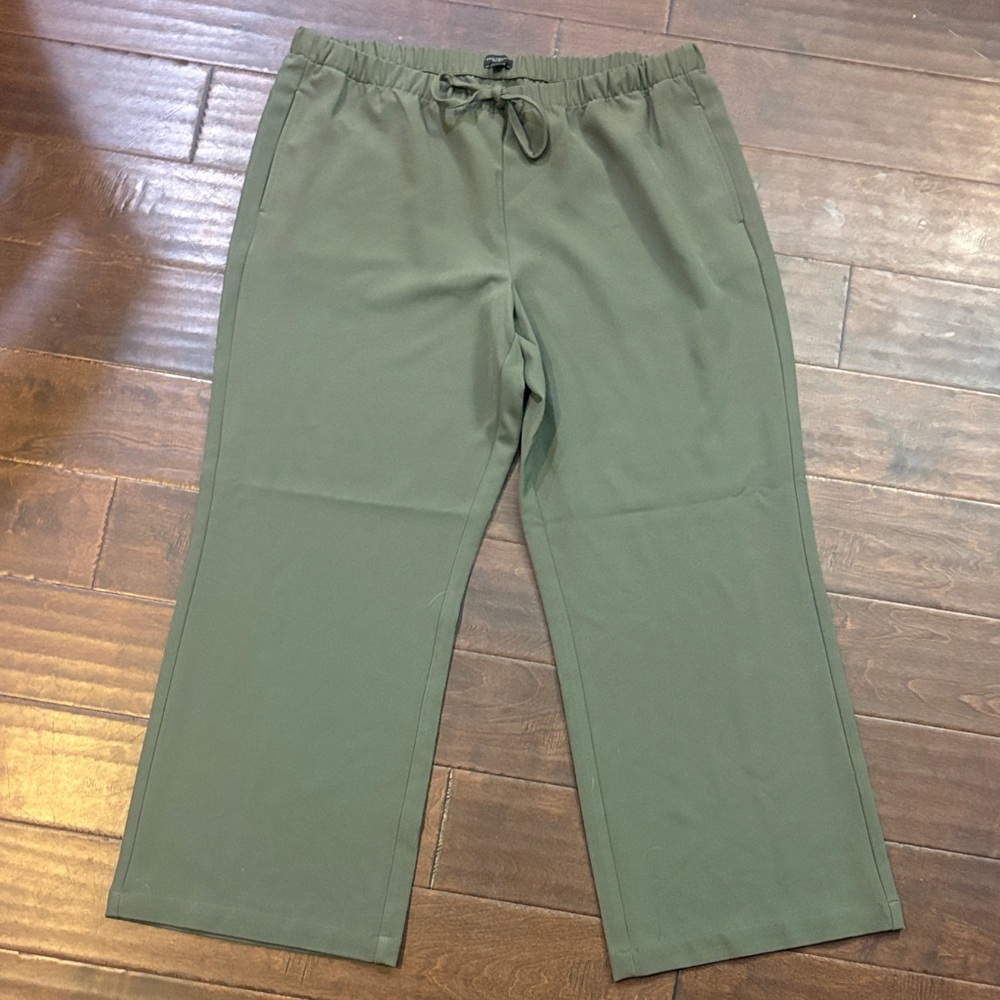 Ann Taylor Factory Women's Olive Wide Leg Pants